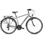 Trekingový bicykel 28" Kross Trans 1.0 sivo-čierny matný hliníkový 19" 